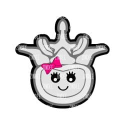 Vertebrae – Acrylic Badge Reel Blank (2") No Hole | Optional Sticker or UV DTF