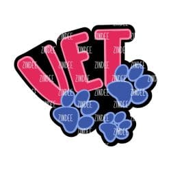 Vet – Acrylic Badge Reel Blank (2") No Hole | Optional Sticker or UV DTF