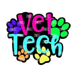 Vet Tech – Acrylic Badge Reel Blank (2") No Hole | Optional Sticker or UV DTF