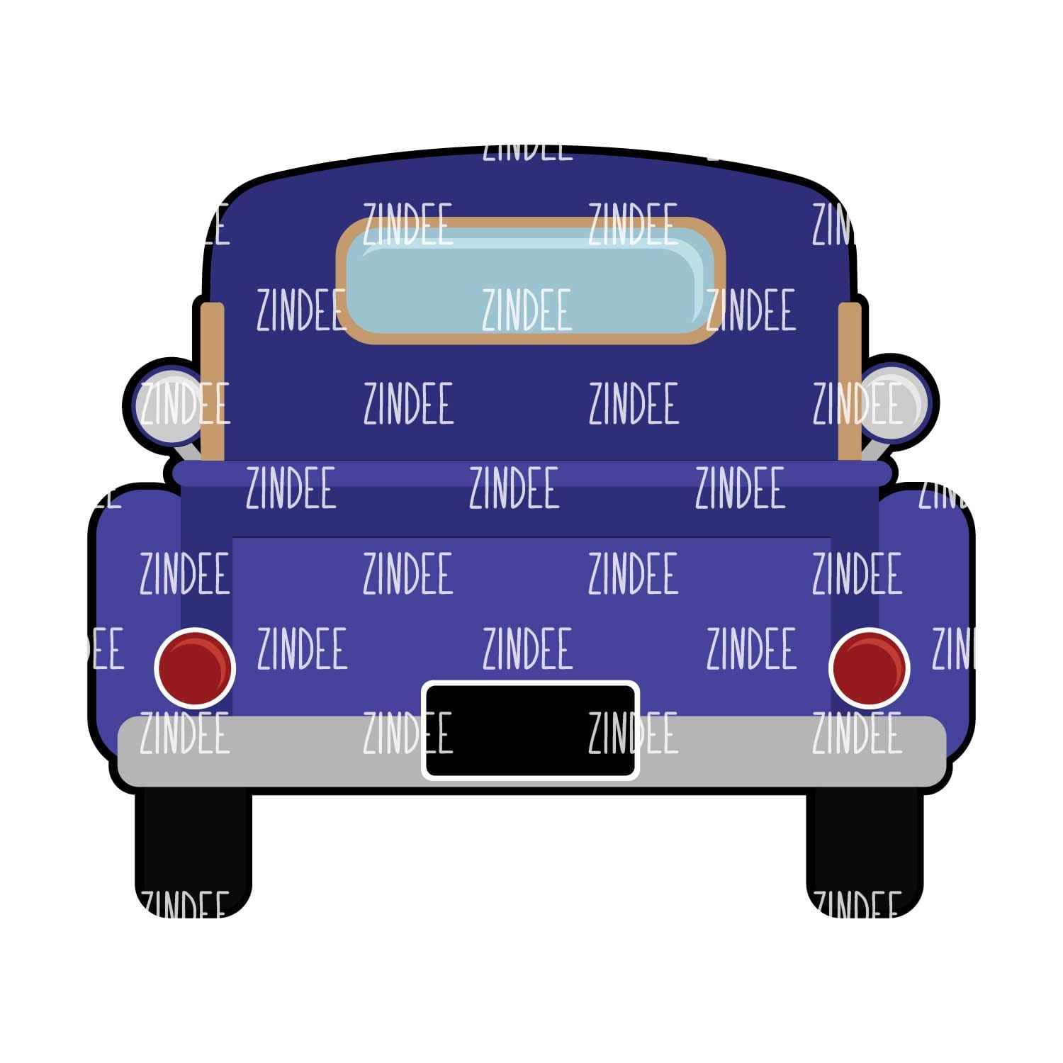 Vintage Truck Back Acrylic Blank- Sticker- UV DTF (3 inch)