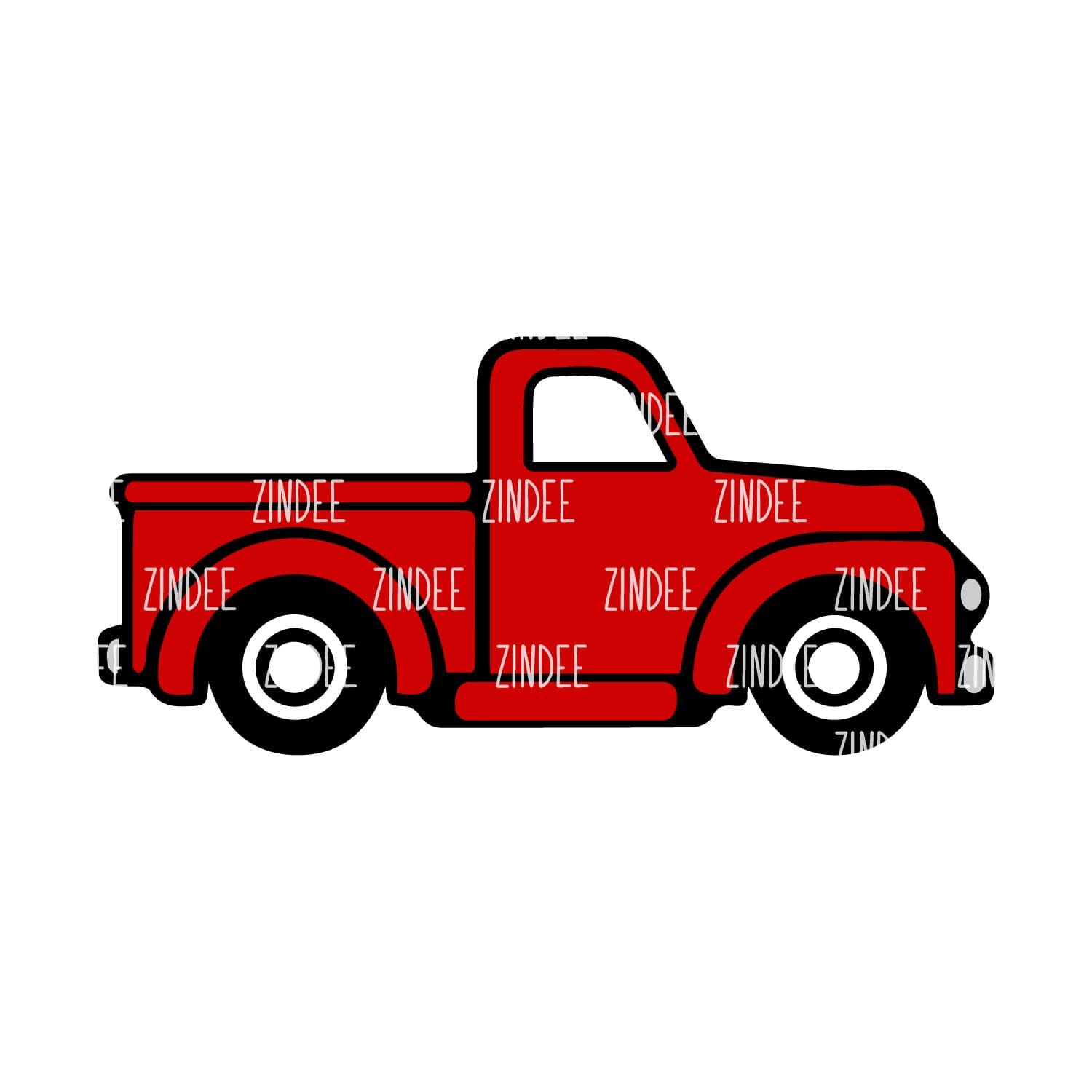 Alternative view of Vintage Truck acrylic blank (2 inch) NO HOLE