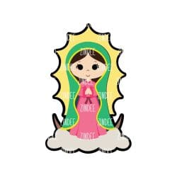 Alternative view of Virgen of Guadalupe acrylic blank (3 inch)
