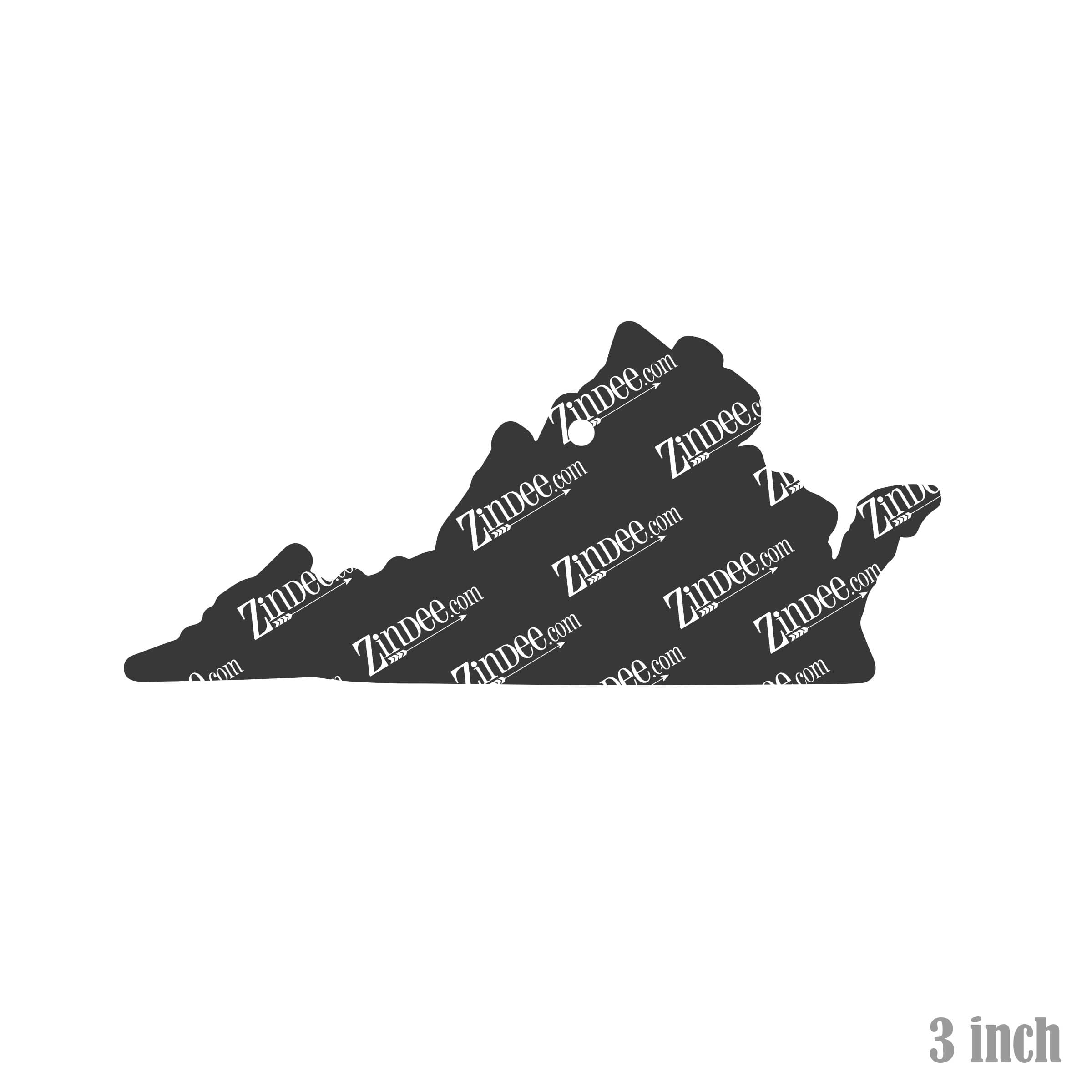 Alternative view of Virginia Acrylic Blank- Sticker- UV DTF (3 inch)