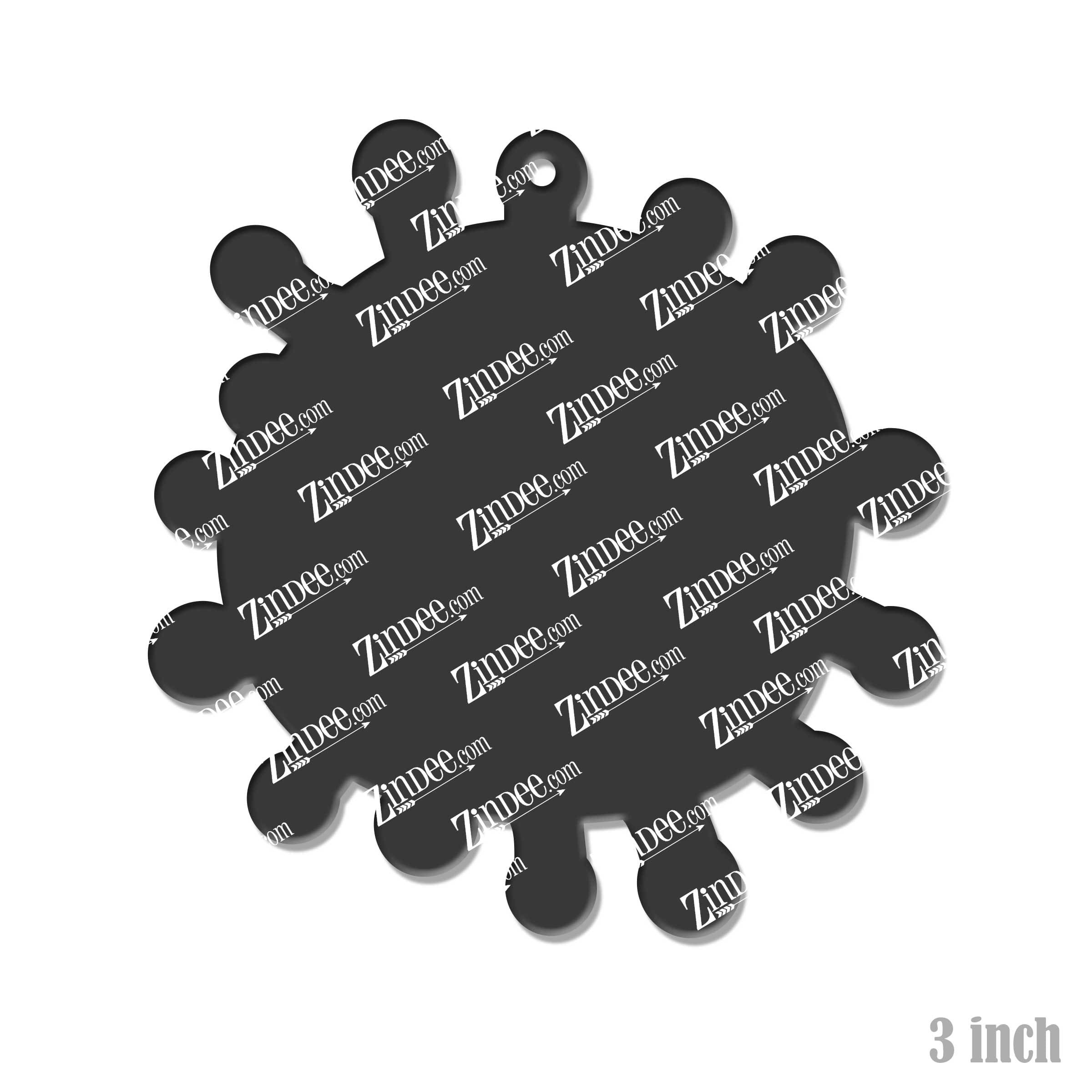 Virus acrylic blank (3 inch) (5 piece minimum)