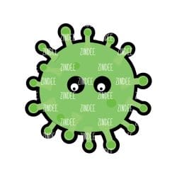 Alternative view of Virus acrylic blank (2 inch) NO HOLE