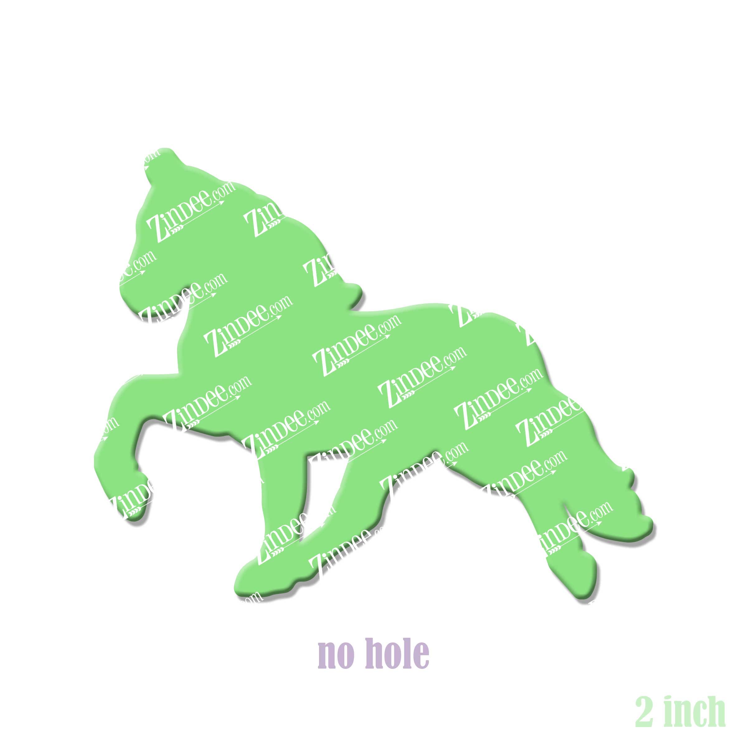 Walking Horse acrylic blank (2 inch) NO HOLE (5 piece minimum)