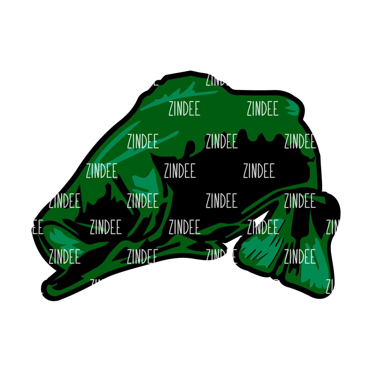 Alternative view of Walleye acrylic blank (3 inch)