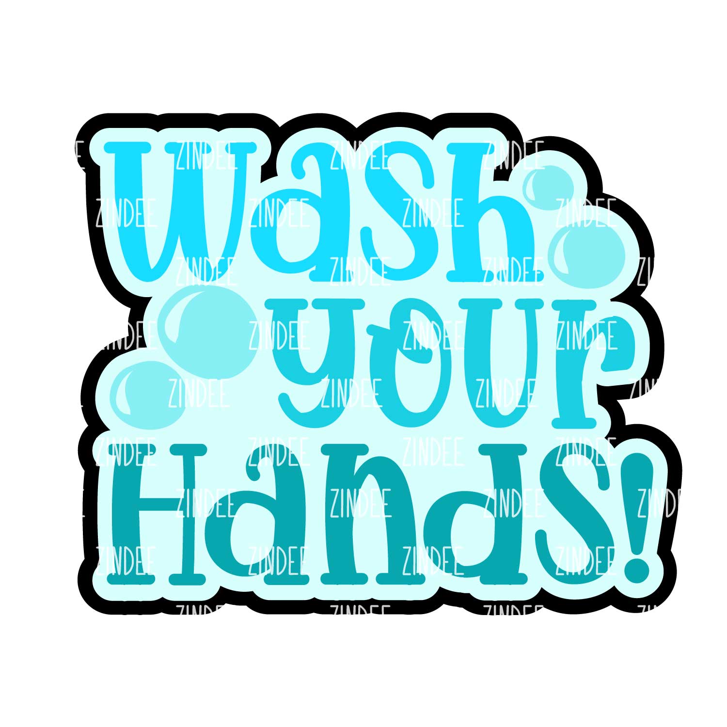 Wash Your Hands Acrylic Blank- Sticker- UV DTF (3 inch)