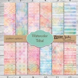 Watercolor Aztec Tribal (vinyl)