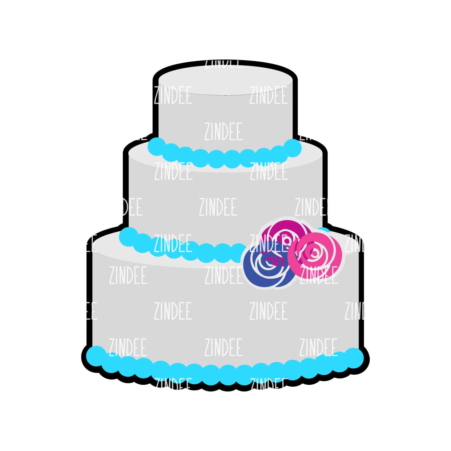 Alternative view of Wedding Cake acrylic blank (3 inch)