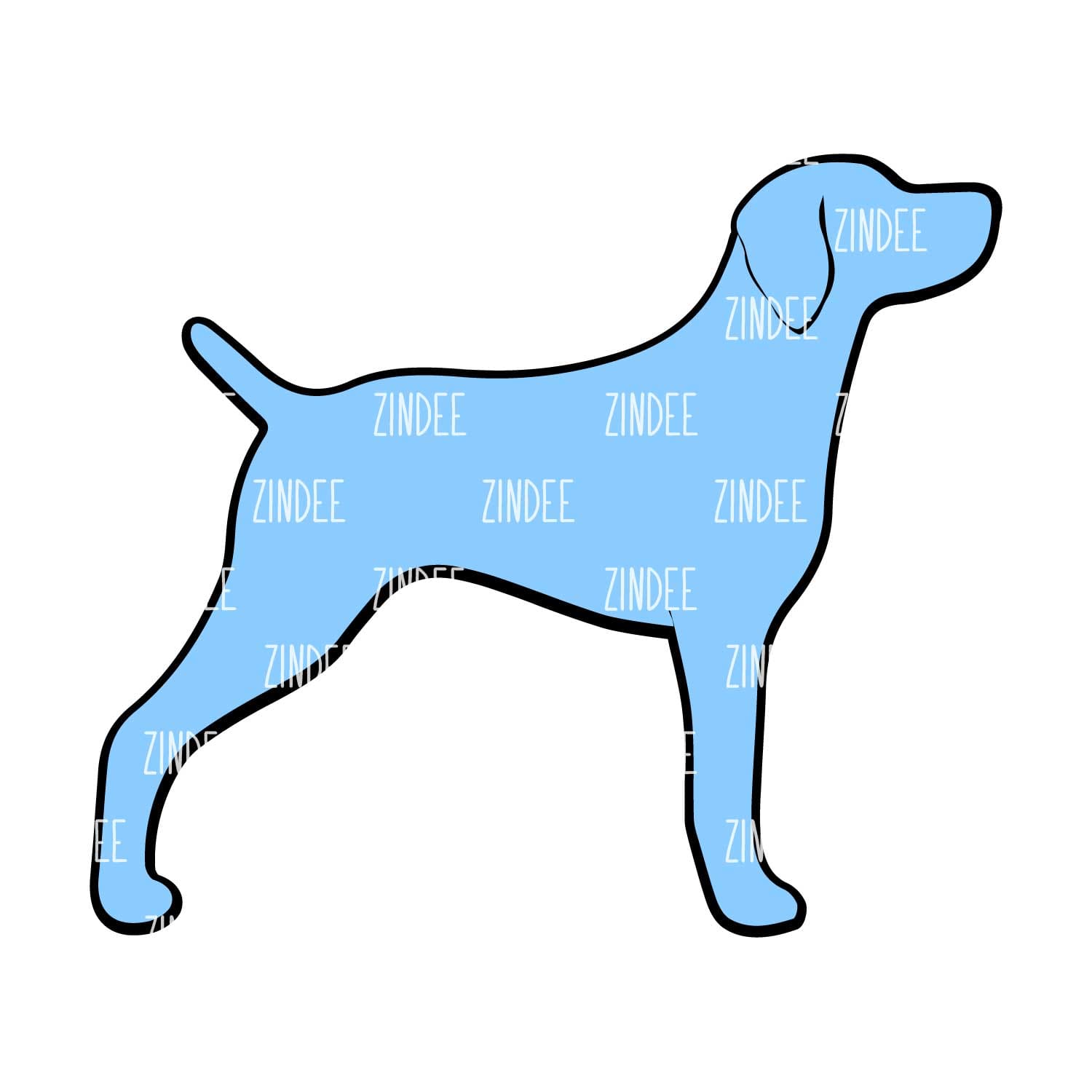 Alternative view of Weimaraner acrylic blank (3 inch)