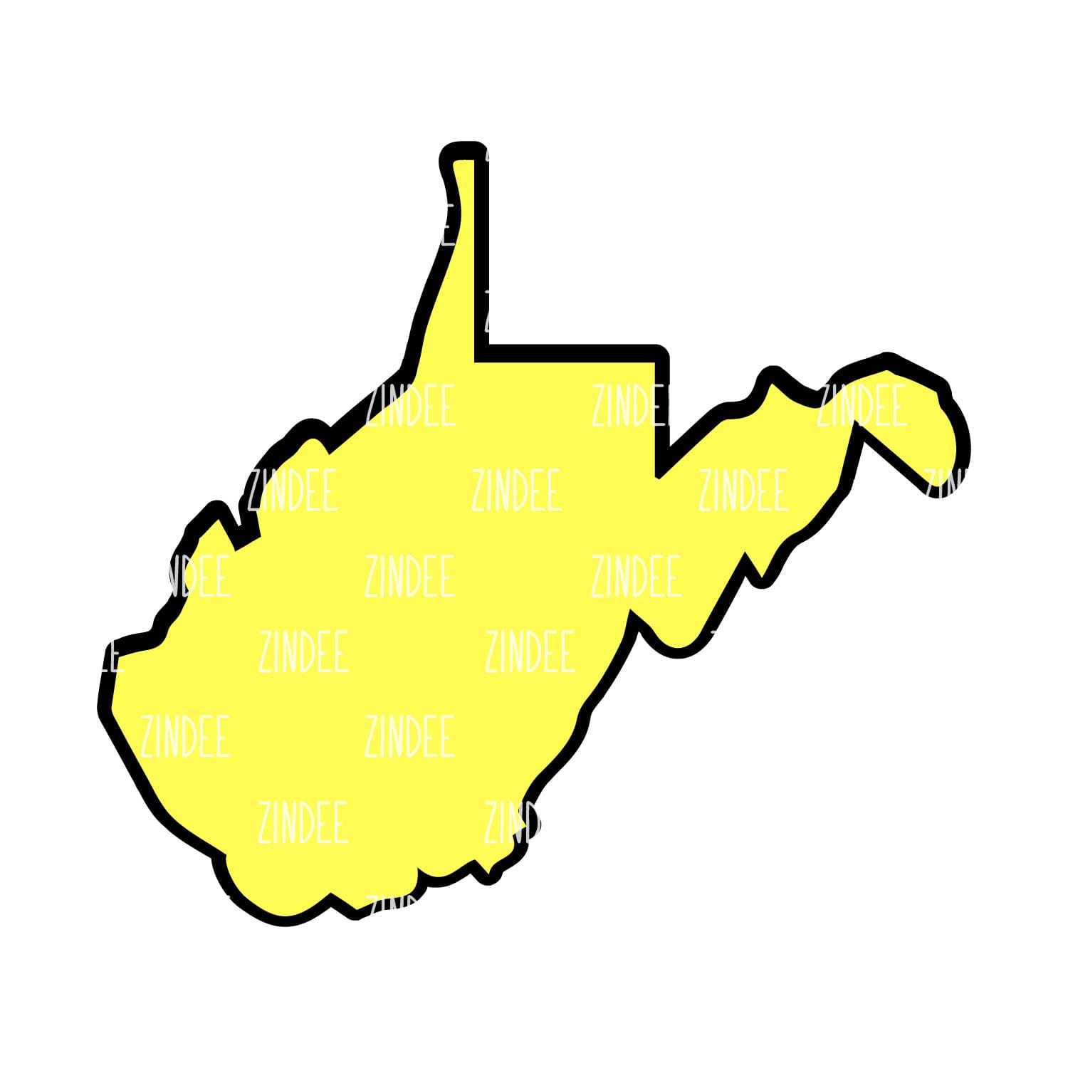 West Virginia Acrylic Blank- Sticker- UV DTF (3 inch)