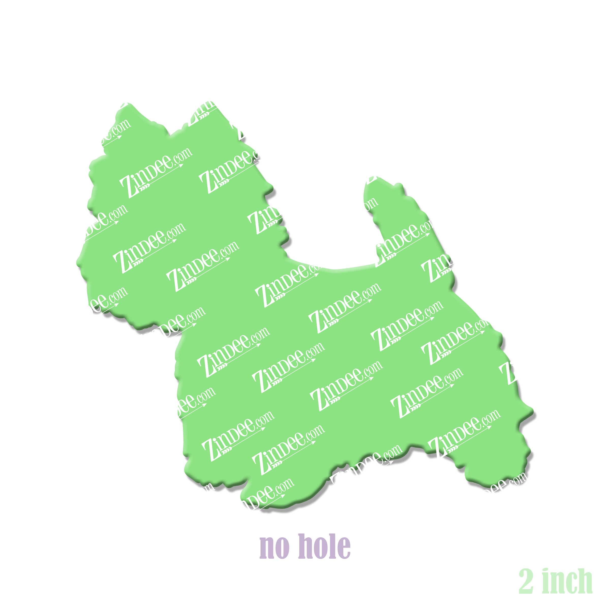 Westie acrylic blank (2 inch) NO HOLE (5 piece minimum)