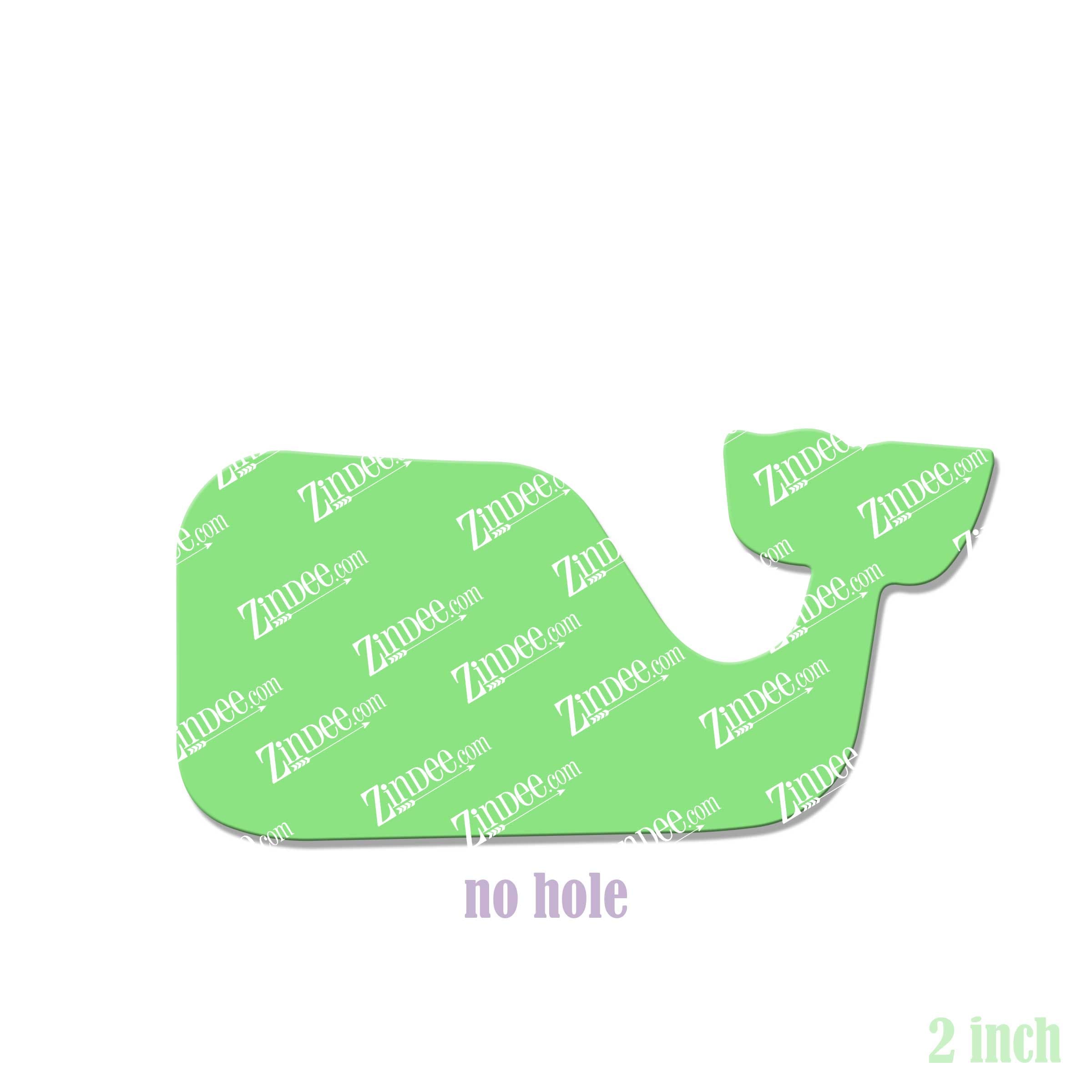 Whale acrylic blank (2 inch) NO HOLE