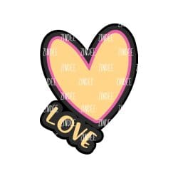 Whimsy Heart – Acrylic Badge Reel Blank (2") No Hole | Optional Sticker or UV DTF