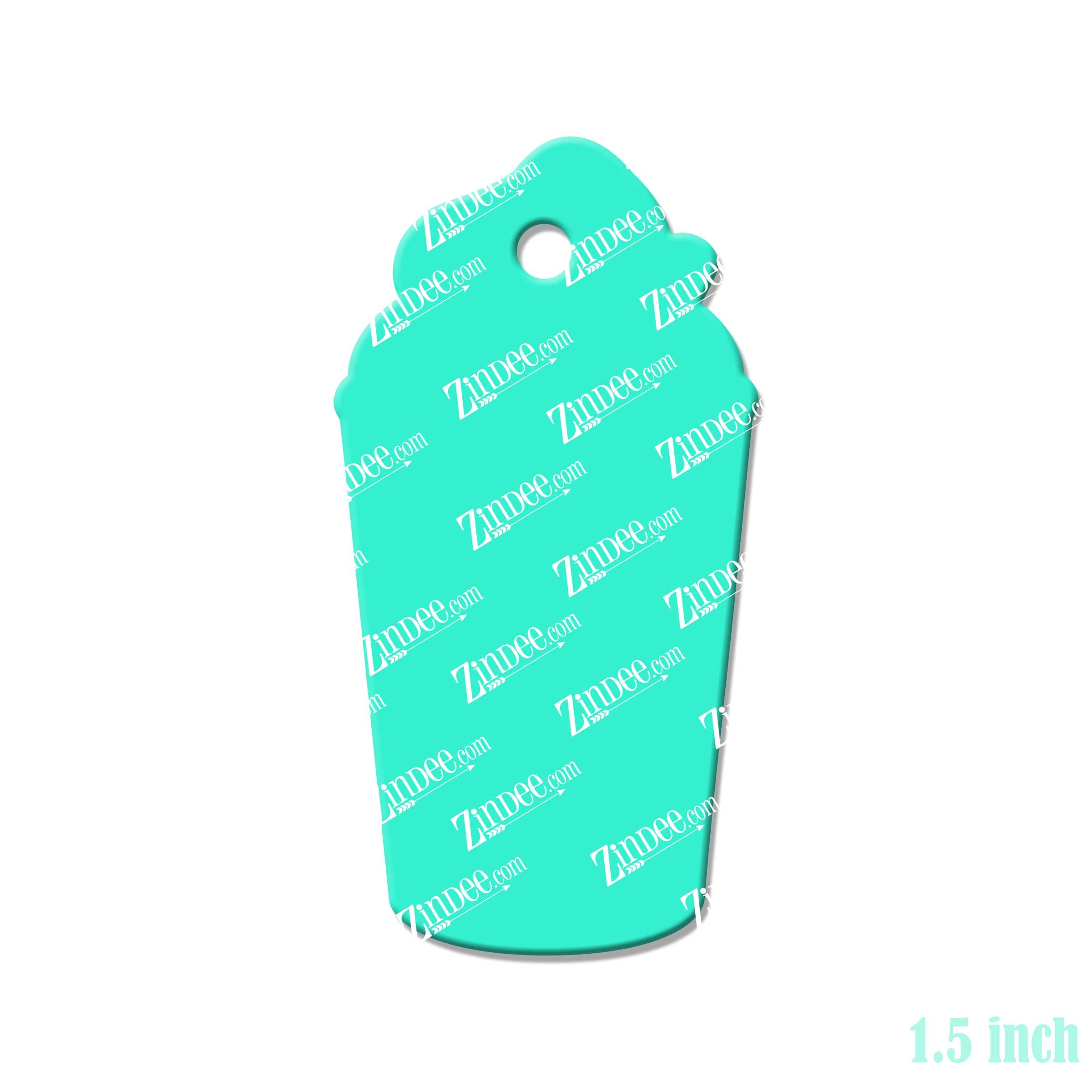 Whipped Cream Latte Acrylic Blank- Sticker- UV DTF (1.5 inch) - Image 2