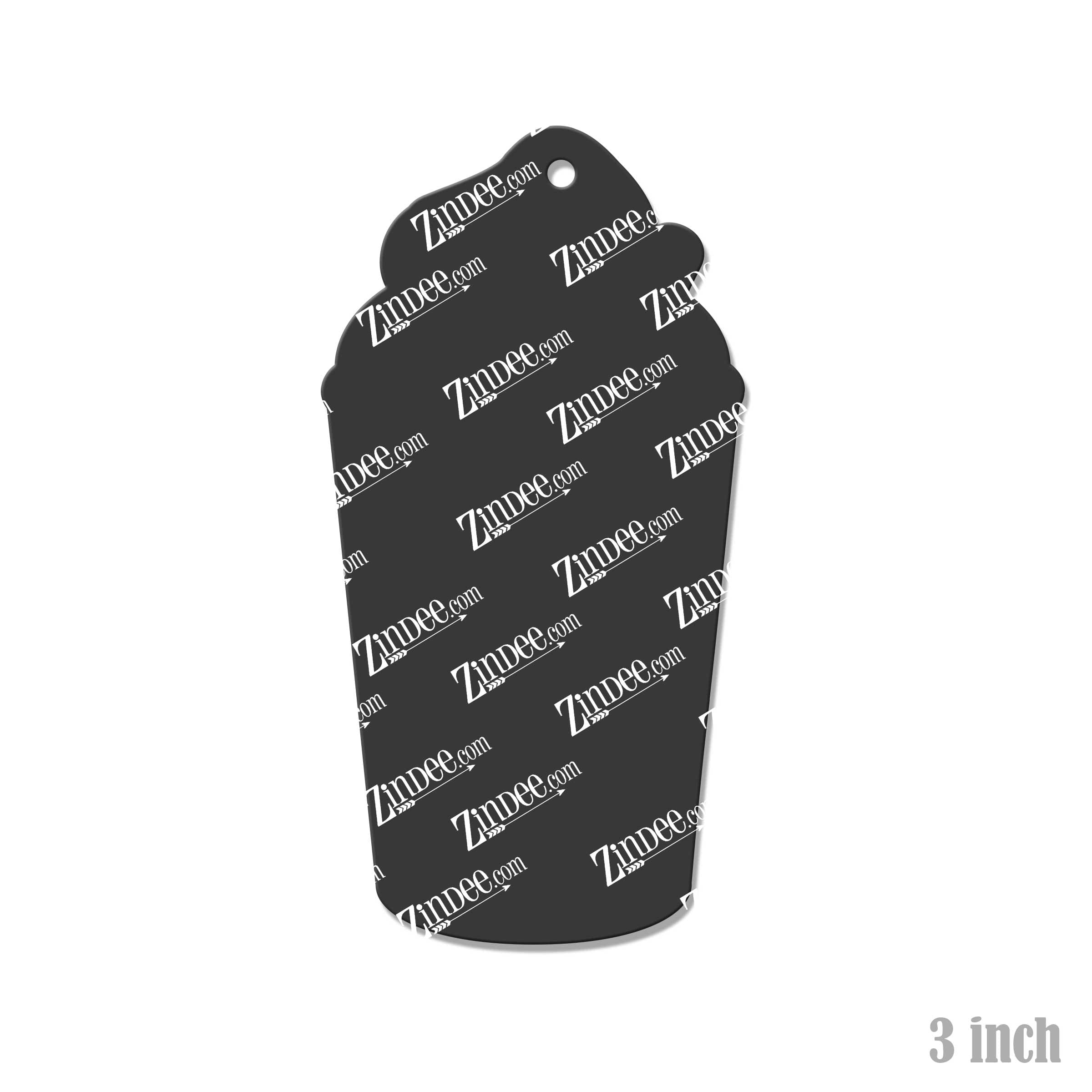 Alternative view of Whipped Cream Latte Acrylic Blank- Sticker- UV DTF (3 inch)