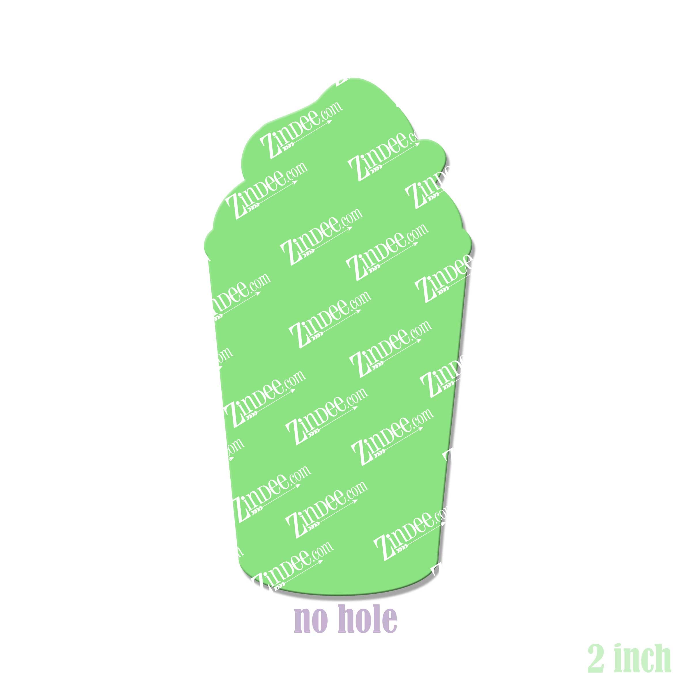 Alternative view of Whipped Cream Latte Acrylic Blank- Sticker- UV DTF (2 inch) NO HOLE