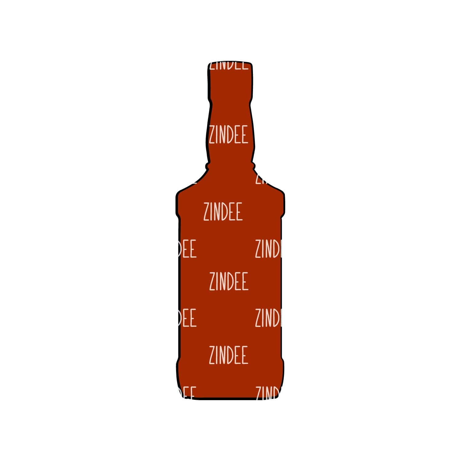 Alternative view of Whiskey Bottle acrylic blank (2 inch) NO HOLE (5 piece minimum)