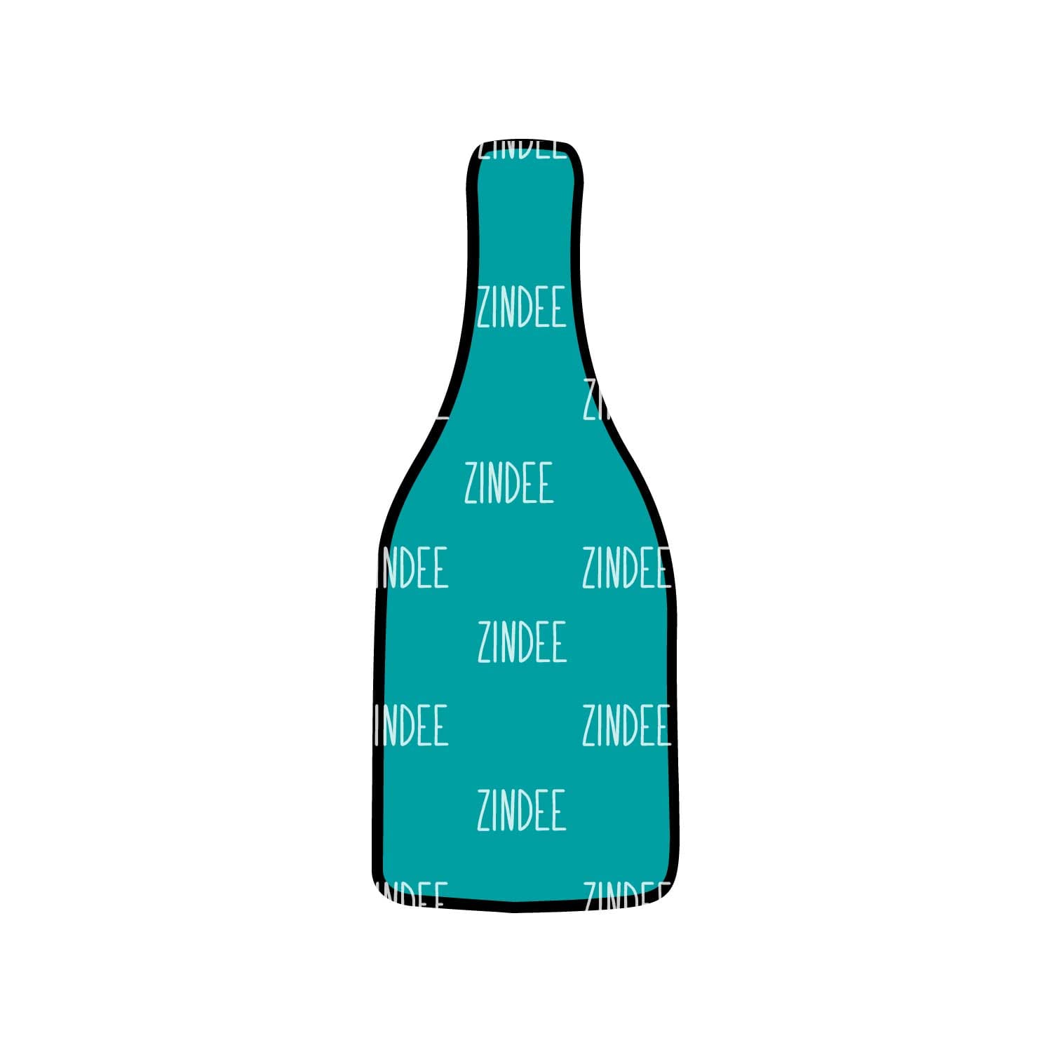 Alternative view of Wine Bottle acrylic blank (3 inch)