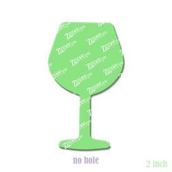 Alternative view of Wine Glass – Acrylic Badge Reel Blank (2") No Hole | Optional Sticker or UV DTF