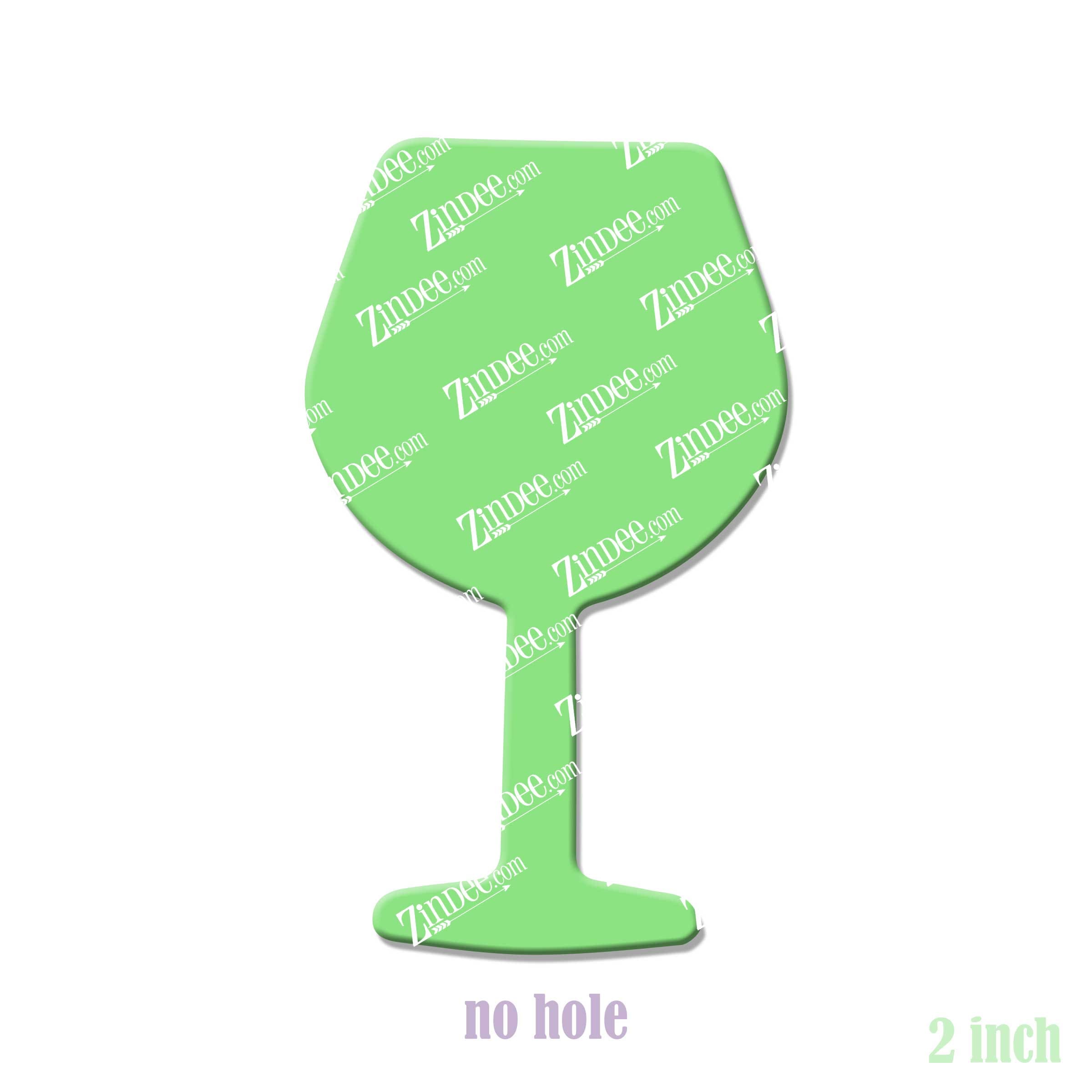 Alternative view of Wine Glass Acrylic Blank- Sticker- UV DTF (2 inch) NO HOLE