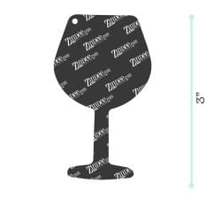 Wine Glass – Acrylic Keychain Blank (3") | Optional Sticker or UV DTF