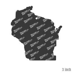Alternative view of Wisconsin – Acrylic Keychain Blank (3") | Optional Sticker or UV DTF