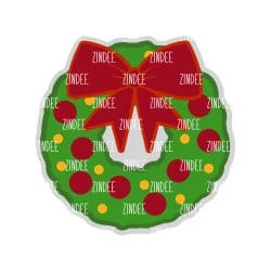 Wreath – Acrylic Badge Reel Blank (2") No Hole | Optional Sticker or UV DTF