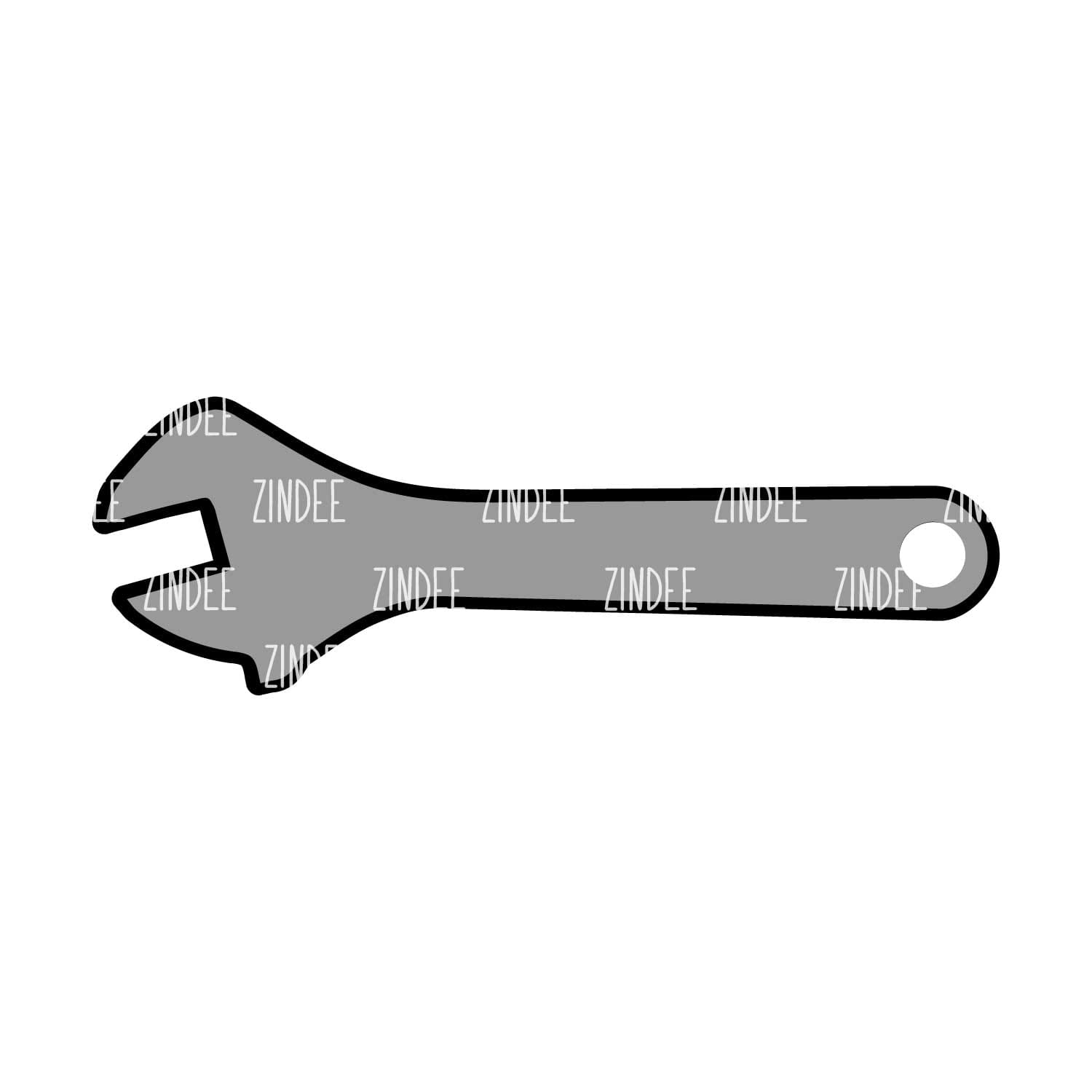 Alternative view of Wrench acrylic blank (2 inch) NO HOLE