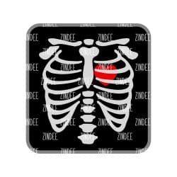 X-Ray – Acrylic Badge Reel Blank (2") No Hole | Optional Sticker or UV DTF