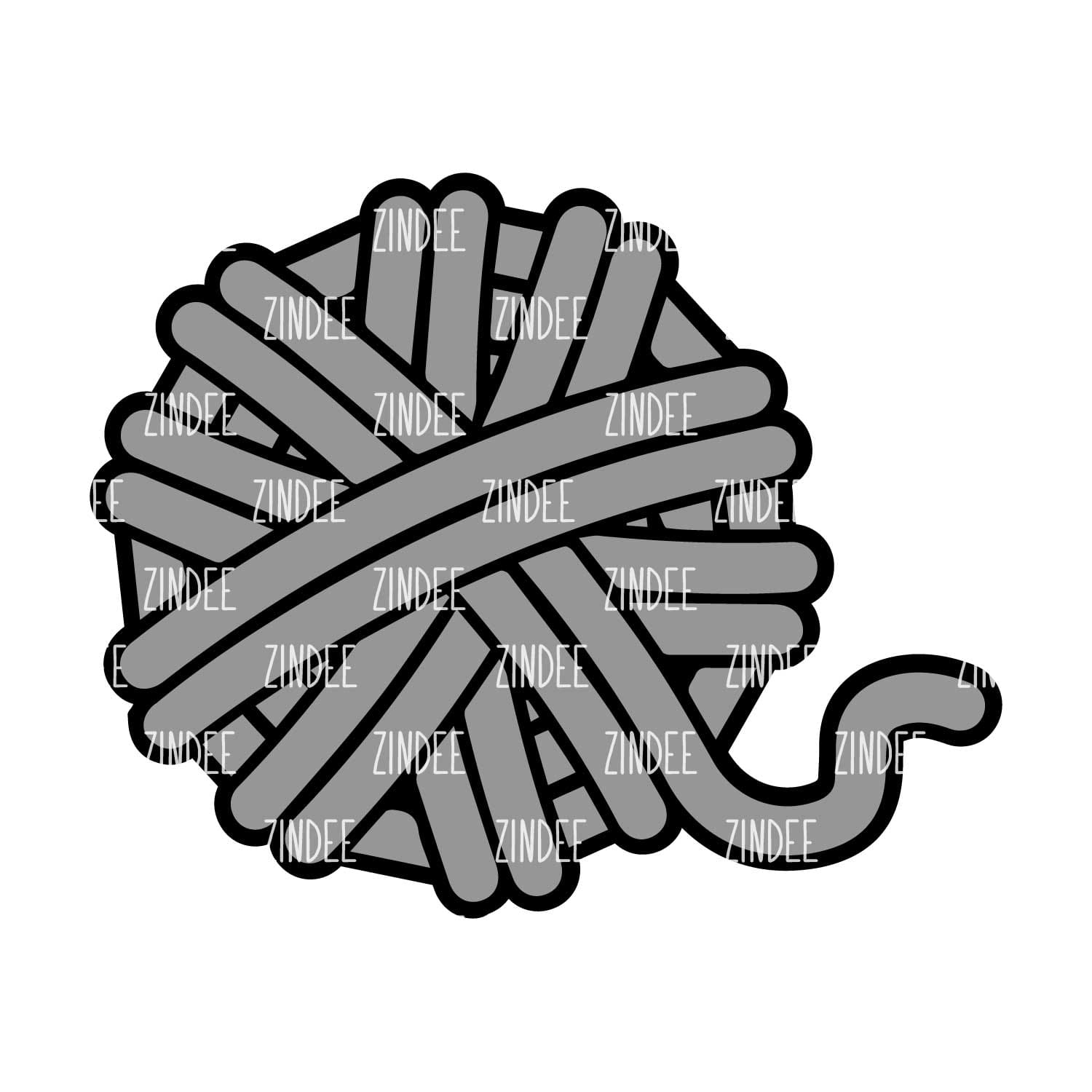 Alternative view of Yarn Ball acrylic blank (3 inch)