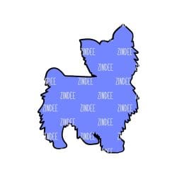 Alternative view of Yorkie acrylic blank (3 inch)