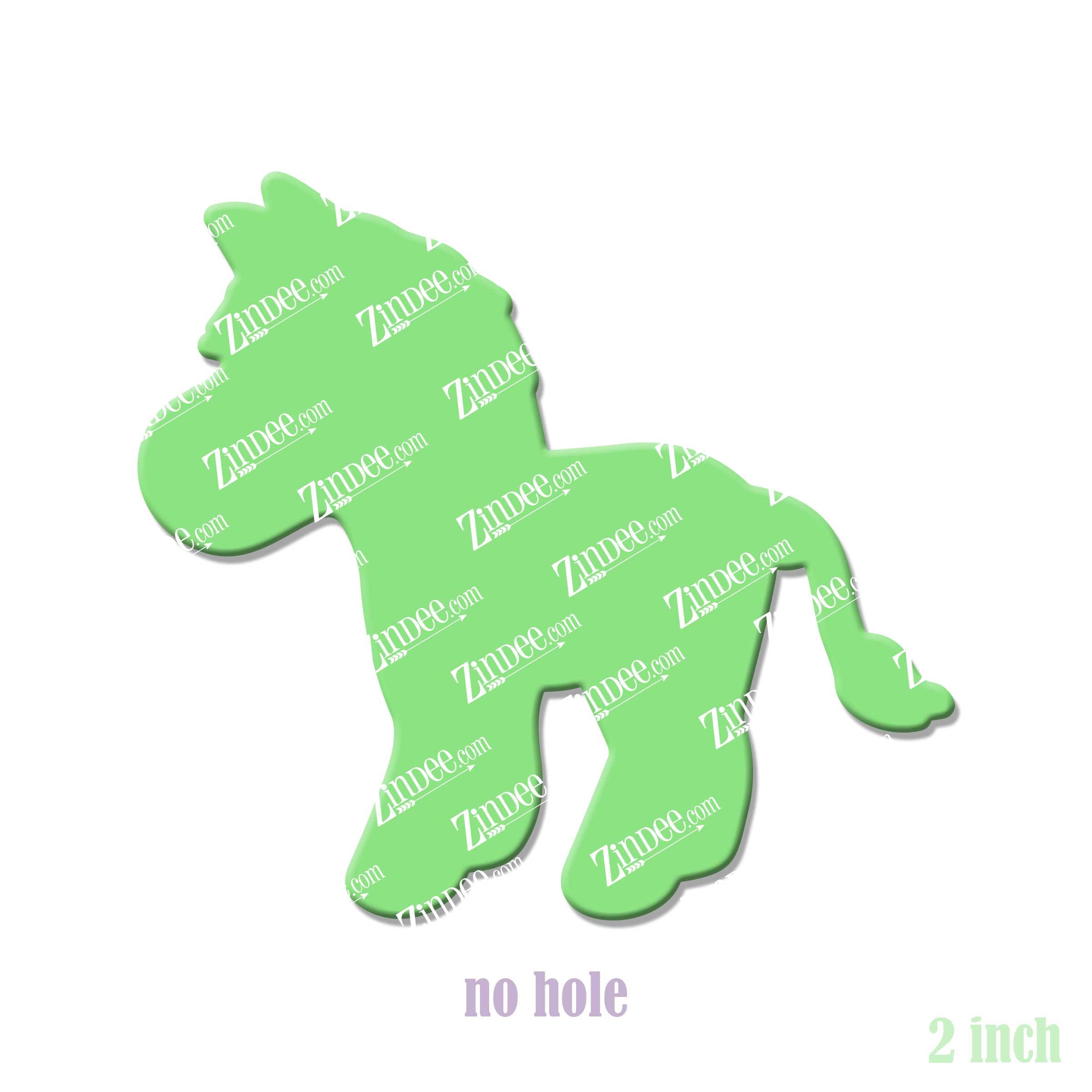 Zebra Side View acrylic blank (2 inch) NO HOLE