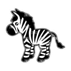 Alternative view of Zebra Side View acrylic blank (3 inch)