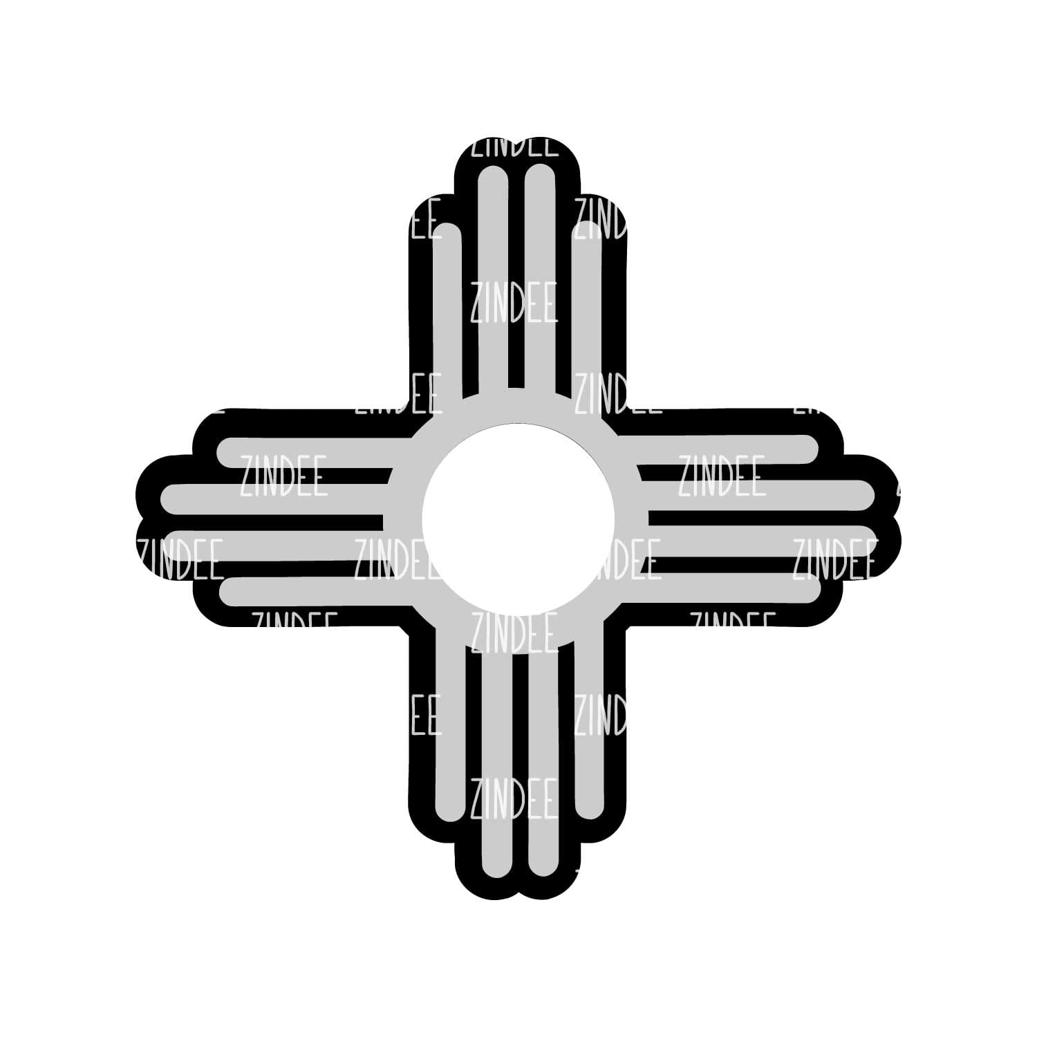 Alternative view of Zia Symbol acrylic blank (3 inch)