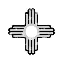 Alternative view of Zia Symbol acrylic blank (1.5 inch)