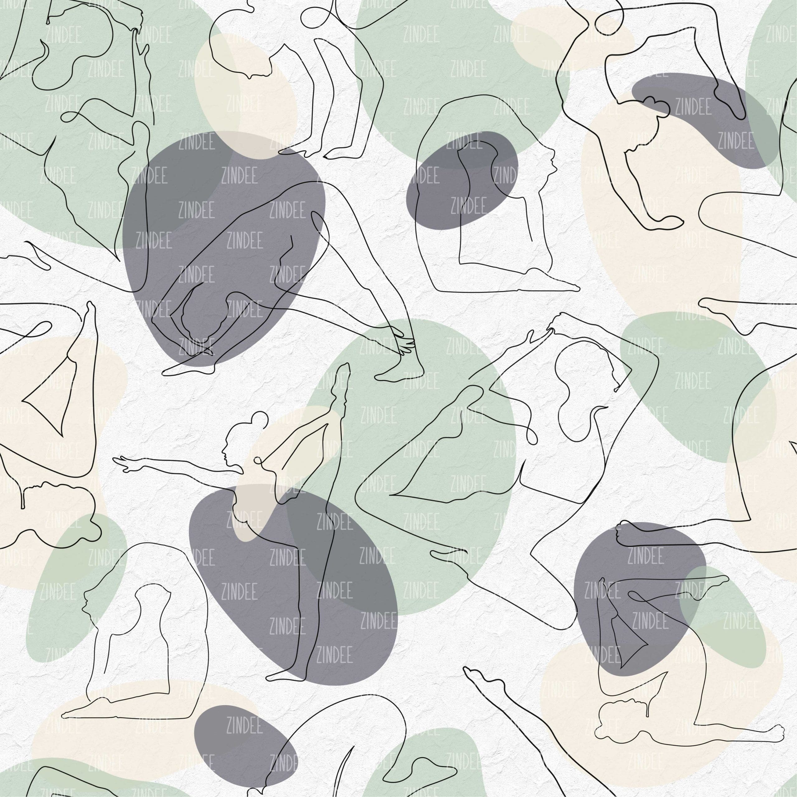 Abstract Yoga seamless (vinyl)