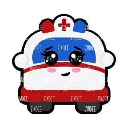 Ambulance Baby – Acrylic Keychain Blank (2.5") | Optional Sticker or UV DTF
