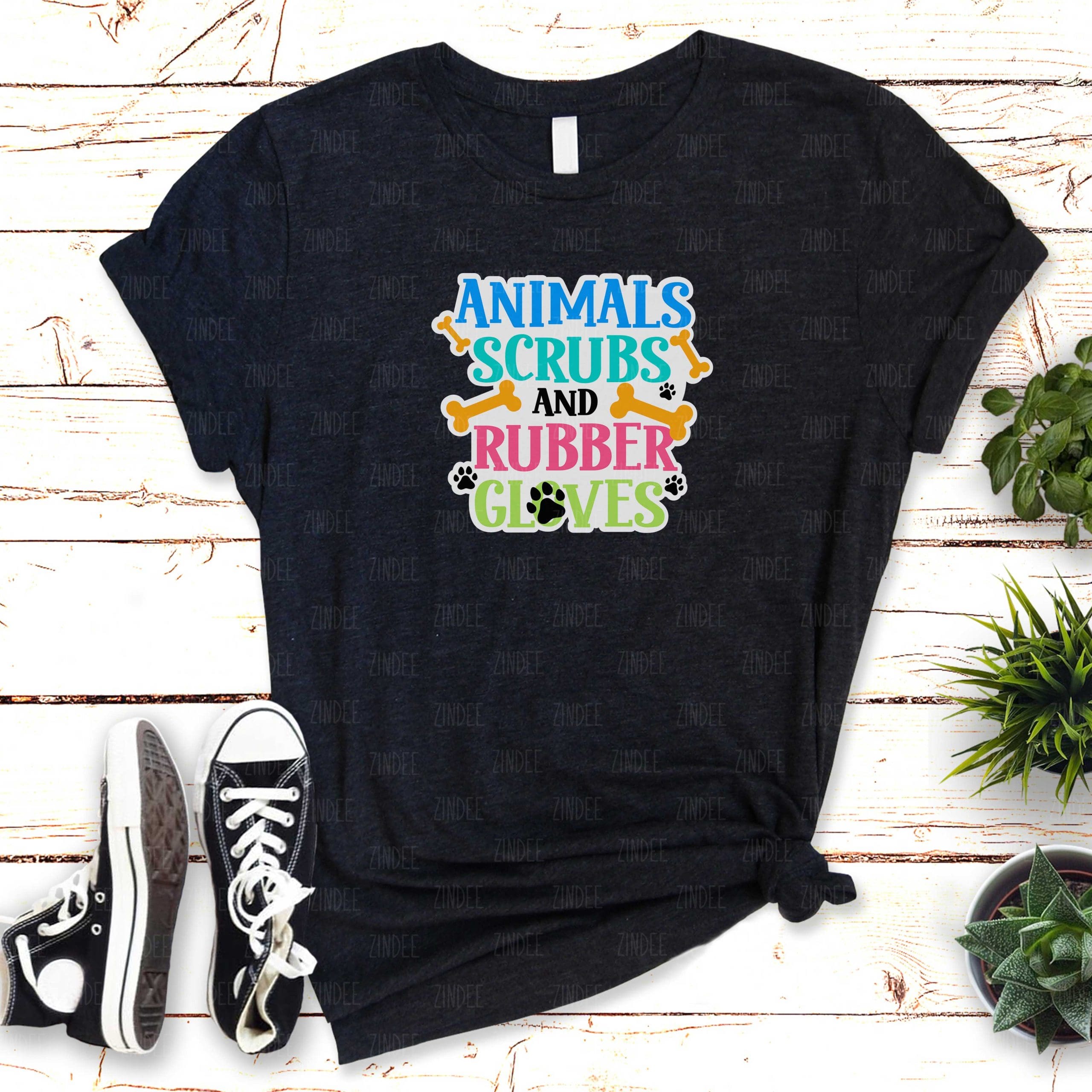 Animals Scrubs and Gloves (HTV ready to press)