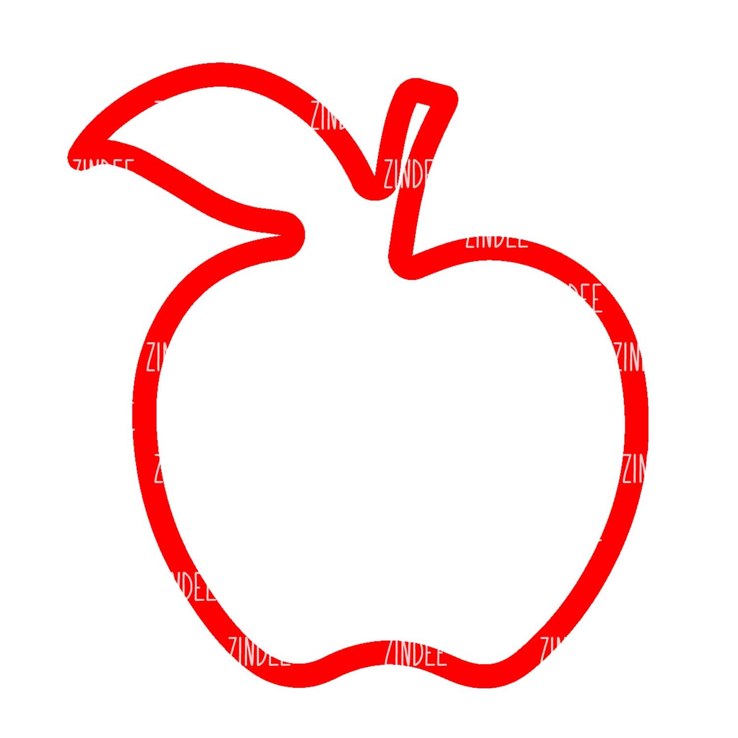 Alternative view of Apple Shaker Piece (2 inch)