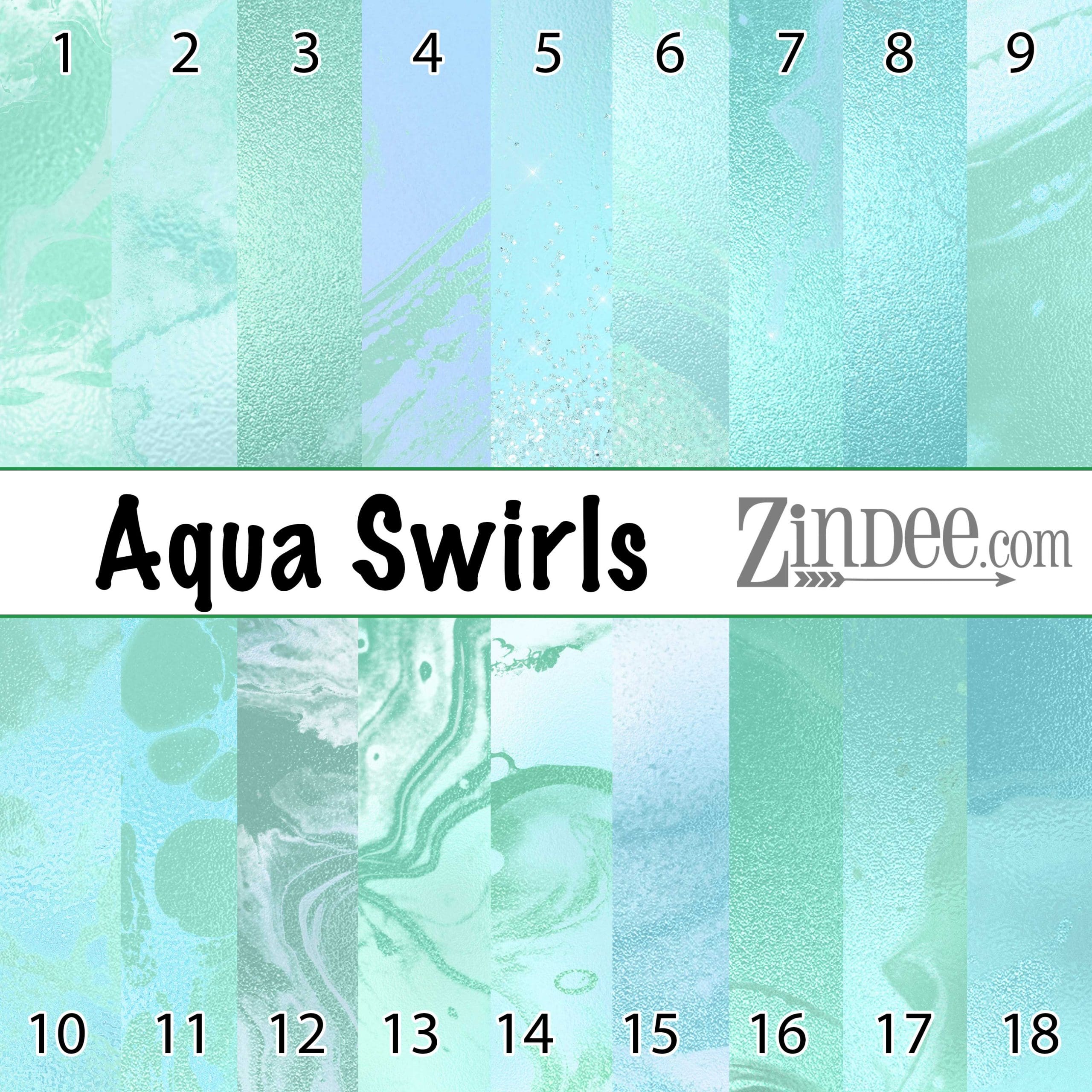Aqua Swirls (vinyl)