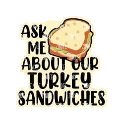 Ask Me Turkey – Acrylic Keychain Blank (3") | Optional Sticker or UV DTF