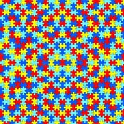 Autism Puzzle Piece seamless (vinyl)
