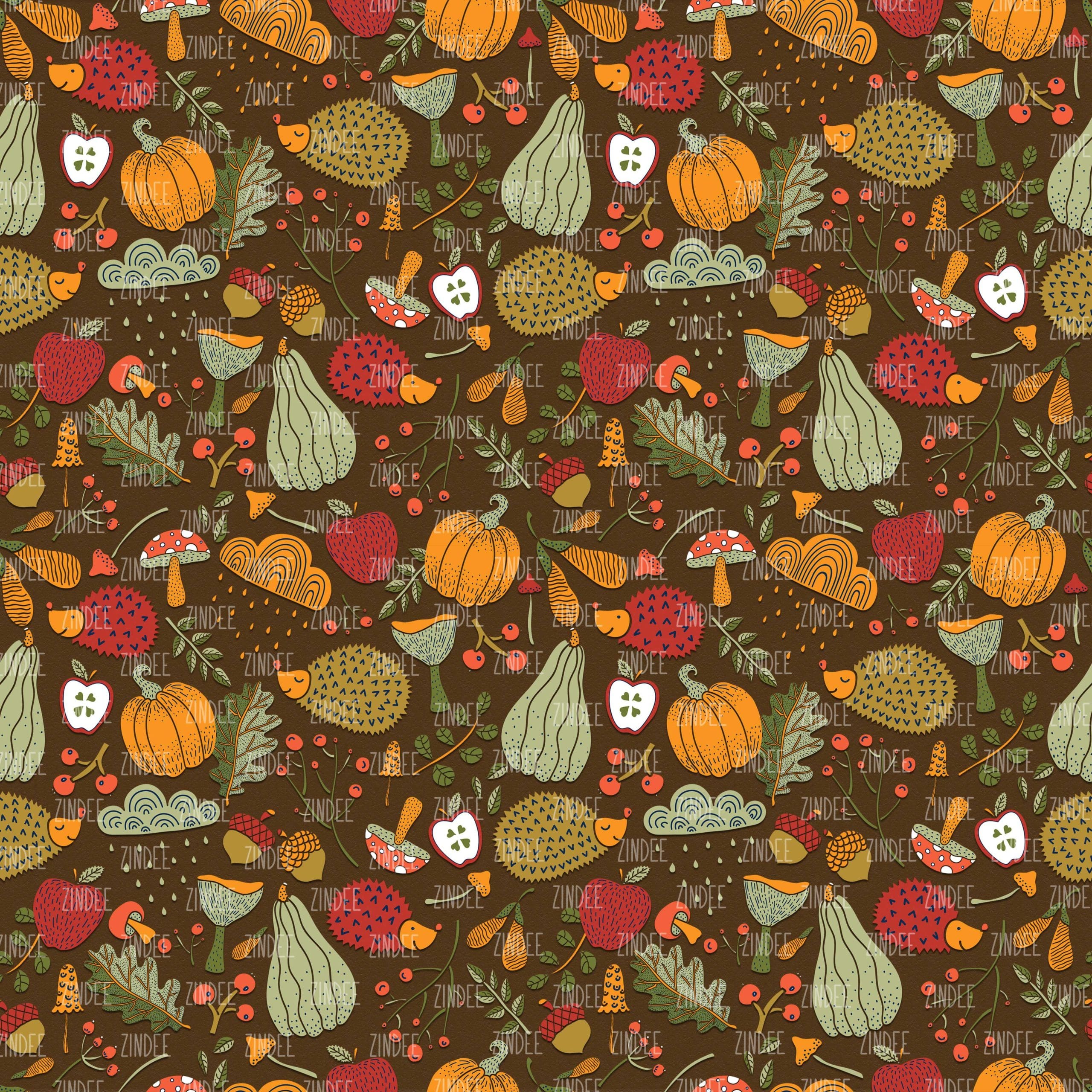 Autumn Harvest Brown seamless (digital paper)