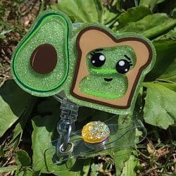 Avocado Toast – Acrylic Badge Reel Blank (2") No Hole | Optional Sticker or UV DTF - Image 4
