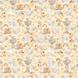 Baby Boy Air Balloon Yellow seamless (digital paper)