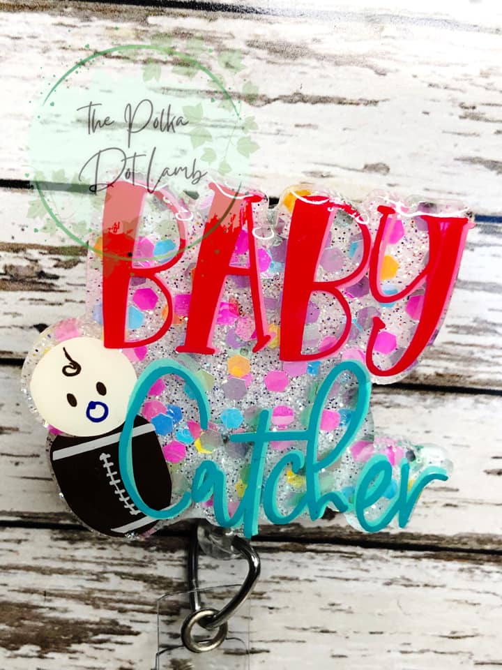 Baby Catcher Acrylic Blank- Sticker- UV DTF (2 inch) NO HOLE - Image 3