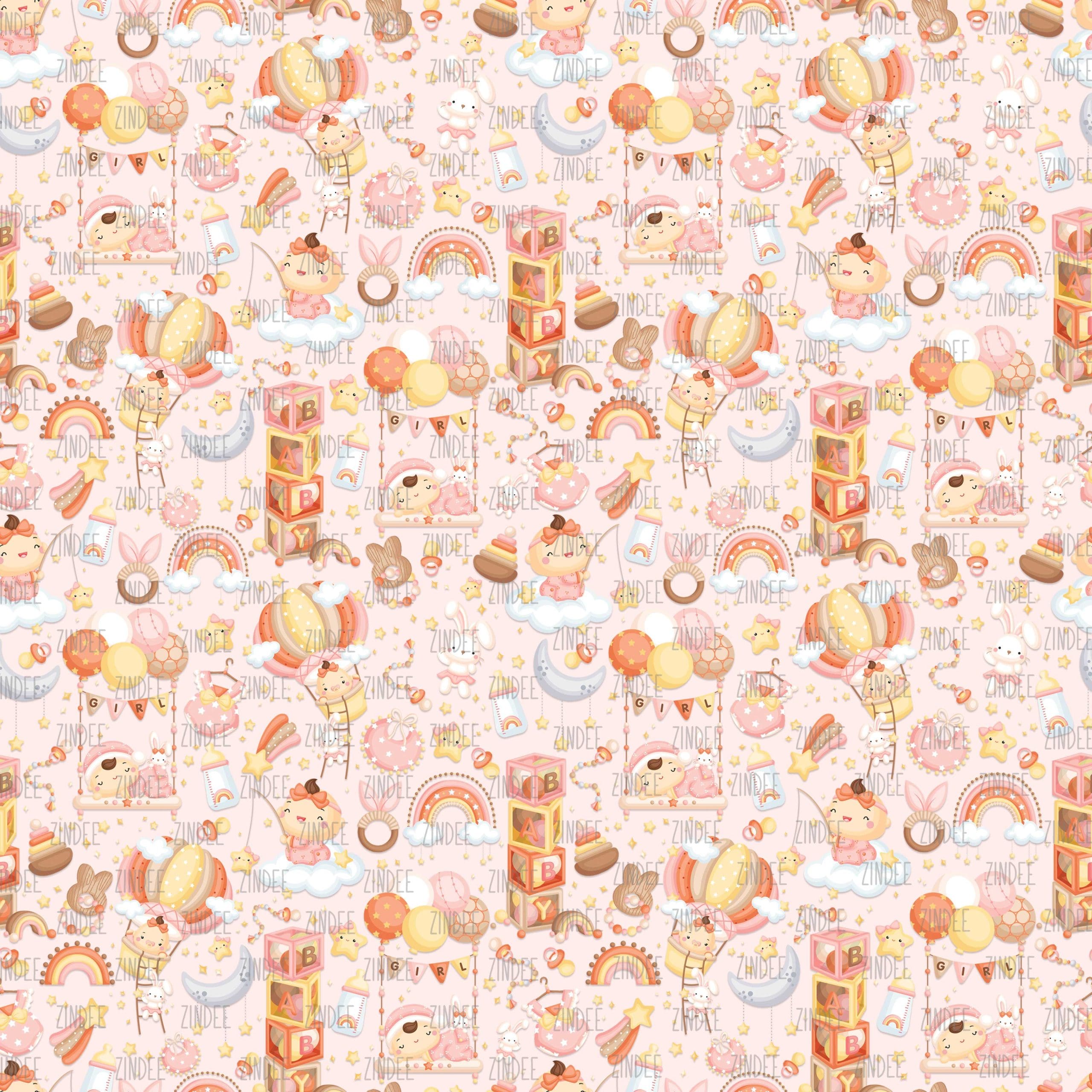 Baby Girl Air Balloon Pink (vinyl)