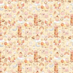 Baby Girl Air Balloon Yellow seamless (digital paper)